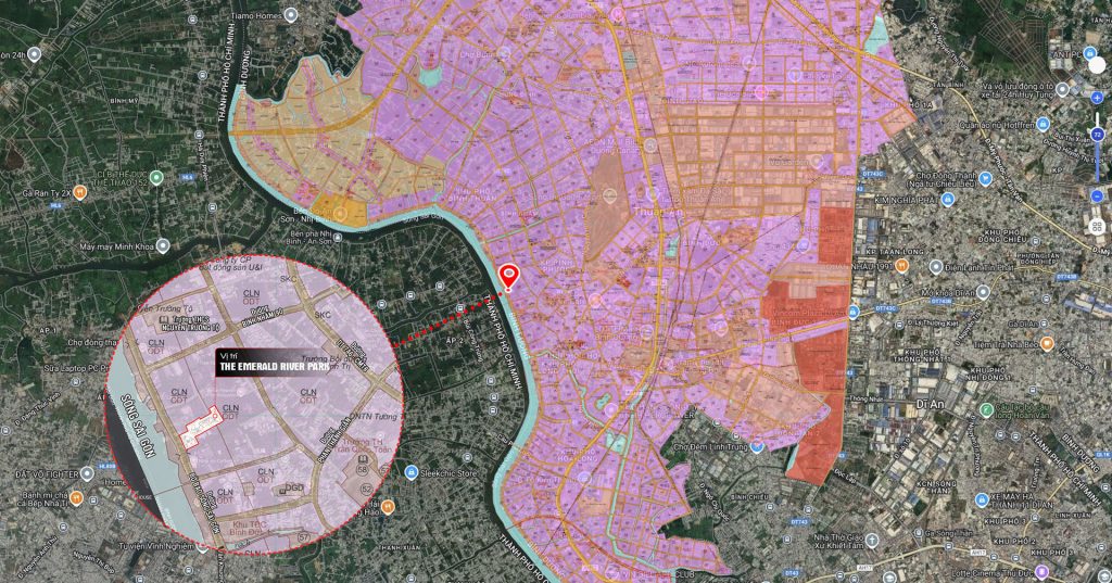 Bản đồ quy hoạch The Emerald River Park Thuận An